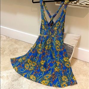 Free People Floral Print Mini Dress